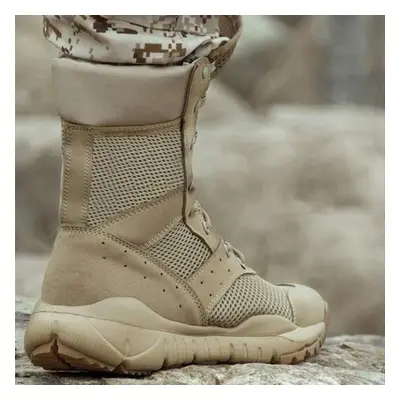 (dark tan, 47) Ultra Light Special Forces Boots All Terrain Adaptation Ghost Combat Boots Tex Br