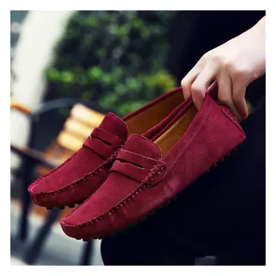 (red, EU: 50) Men's Moccasins Penny Wildsmith Loafer Driving Gommino Comfort Flats Casual Slip-o