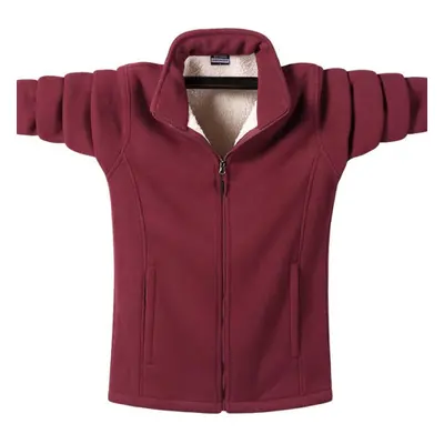 (wine red, 8XL) Plus Size 9xl Fleece Sweatshirt Men Warm Thicken Sweatshirt Autumn Winter Men Cl