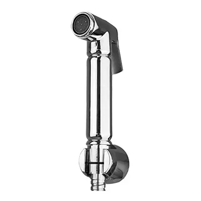 Handheld Douche Sprayer Chrome | Muslim Shattaf Silver Shower Head for Toilet Bathroom | Wall Mo