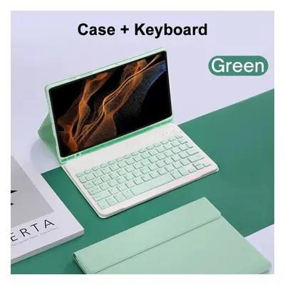 (green, galaxy tab s8 ultra) Bluetooth Keyboard Case For Samsung Galaxy Tab S8 Ultra 14.6 Inch 1