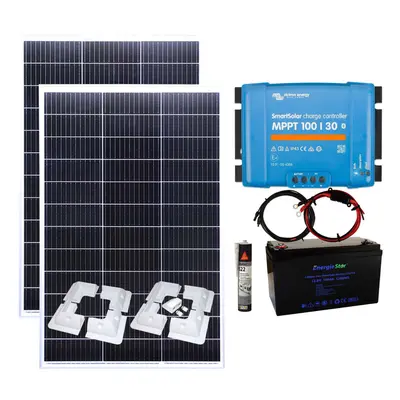 Victron 300w Solar Panel Kit MPPT Smart Controller Lithium BatteryMount with Mounting Brackets,1