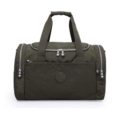 (army green, 45*24*29cm) Nylon Large Capacity Travel Bag Fashionable Waterproof Lightweight Wear