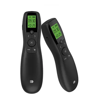 Doosl DSIT023C 2.4G Wireless Green Laser Pointer Presenter with LCD Display Timer for PPT Presen