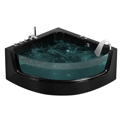 Whirlpool Bath with LED x mm Black MARINA