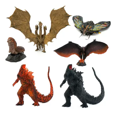 Godzilla 6pcs Pack King of Monsters 5" Toy Model Set Gift Ghidorah Mothra Rodan