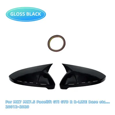 (MK7 MK7.5 Gloss) For VW Golf MK6 MK7 7.5 GTI R GTD Base 2Pcs Side RearView Mirror