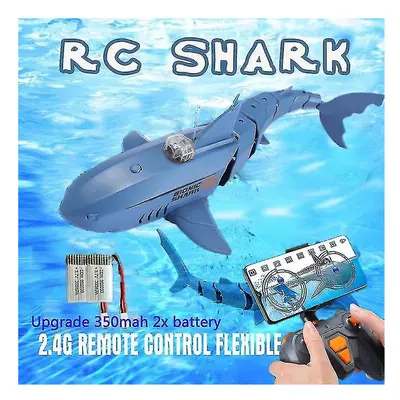 (black) Rc Boat Camera Submarine Electric Shark With Remote Control 30w Hd Toy Animals Pool Toys