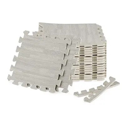 16 Pieces x 30cm Interlocking Foam Floor Mats, 1cm Thick Interlocking Floor Tiles with Borders, 