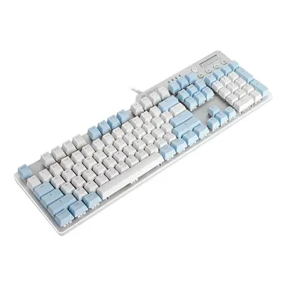 (Blue) Keys Translucent Keycap Set PBT Matte Texture Color Matching Keycaps for Mechanical Keybo