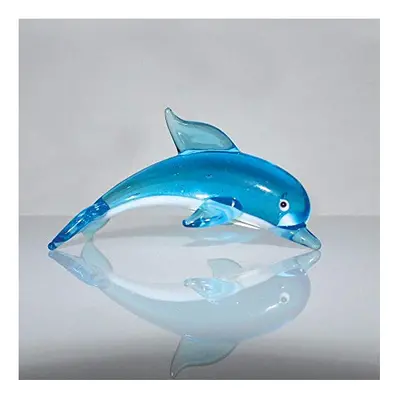 Widdop Objets dArt Miniature Glass Ornament Boxed - Blue Dolphin