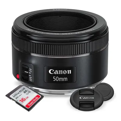 Canon EF 50mm f/1.8 STM Lens and Deluxe Bundle