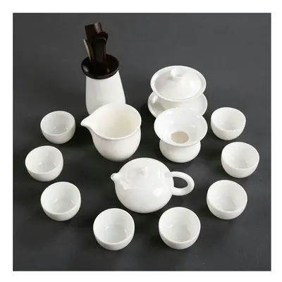 (14 piece set of Western style teapots (as shown in the picture), Universal version) Dehua Sheep