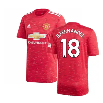 (M) Man Utd Adidas Home Football Shirt (B.FERNANDES 18)