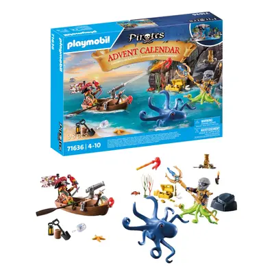 PLAYMOBIL Pirates Advent Calendar: Pirates Surprises Including Two Figures and a Giant Octopus A