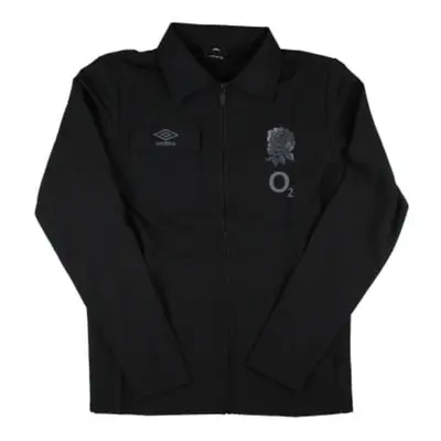 (M) England Rugby Presentation Jacket O2 (Black)