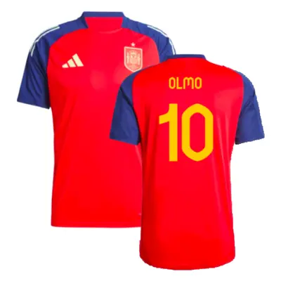 (XXL) Spain Training Jersey (Red) (Olmo 10)