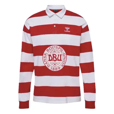 (XXL) Denmark Rugby Striped Polo Shirt (Red)