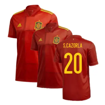 (XXL) Spain Home Adidas Football Shirt (S.CAZORLA 20)