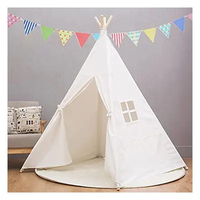 Large Canvas Children Indian Tent Teepee Kids Wigwam Indoor Outdoor Playhouse With Storage Bag A