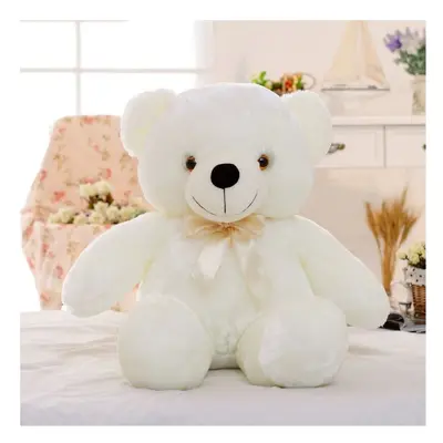 (White, 75cm) BOOKFONG LED induction teddy bear plush toy colorful glowing teddy bear