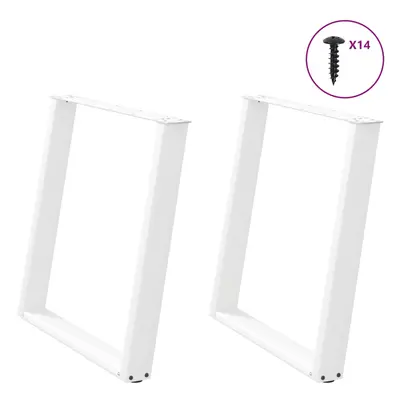 (white, x (72-73) cm) vidaXL Console Table Legs U-Shaped Desk Legs Metal Bar Stand DIY pcs Steel