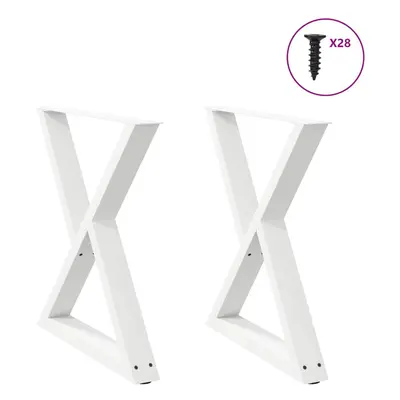 (white, x (72-73.3) cm) vidaXL Coffee Table Legs pcs Black 60x(30-31.3) cm Steel