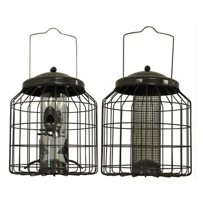 Heavy Duty Squirrel Proof Hanging Bird Seed & Nut Feeders (Set of 2)