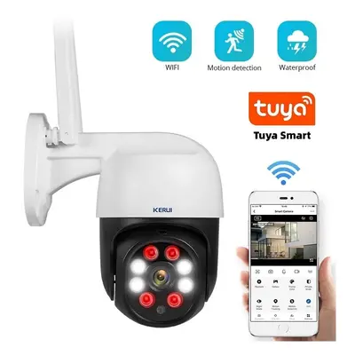 (1080P, EU Plug) 1080P 3MP 2MP Smart PTZ WiFi IP Wireless Camera 4X Zoom Dome Camera Outdoor Hom