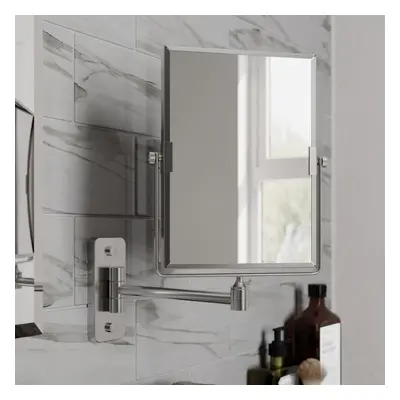 (Chrome) Wall Mounted Magnifying Shaving Bathroom Mirror