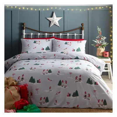 (Double, Grey) Charlotte Thomas Gonkville Christmas Duvet Cover Set Xmas Gonk Bedding Set