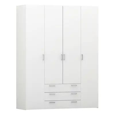 Wardrobe - Doors Drawers in White