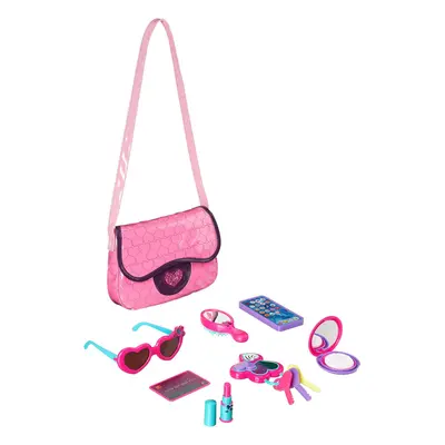 Amazon Basics 8Piece Pretend Play Purse Toy with Accessories for Girls Ages and Up Handbag Gift 