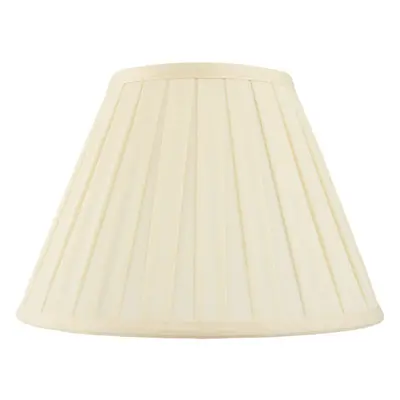 12" Tapered Drum Lamp Shade Cream Box Pleated Fabric Cover Classic & Elegant