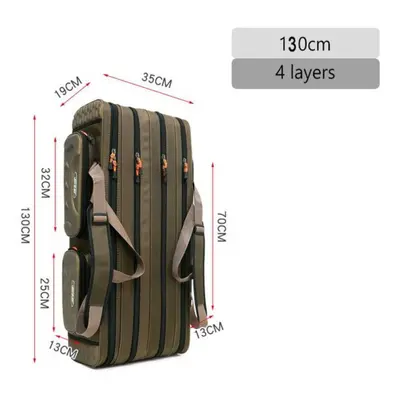 (as the picture, 4Layer130CM) 2/3/4 Layer 80/90/100/120/125/130cm Fishing Bag Fishing Rod Reel L