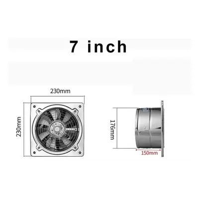 (as the picture, inch) 6&apos;&apos;7&apos;&apos; Stainless Steel Kitchen Ventilator Exhaust Fum