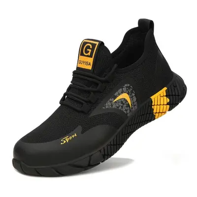 (yellow, 39) Men Sneakers Steel Toe Cap Anti-smash Work Shoes Anti-puncture Anti-skid Labor Prot