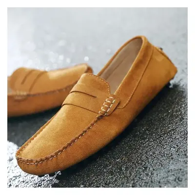 (yellow, 46) 38--46 Fashion Men&apos;s Casual Shoes Slip On Loafers Moccasins Flat Driving Shoes