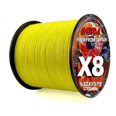 (yellow, 22lb) Carp Fishing Line 1000m Strands Braided 8x Multifilament Pe Saltwater Fishing Acc