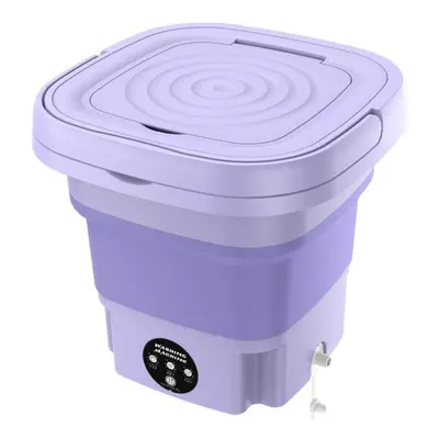 (purple, EU Plug) Portable Small Folding Washing Machine Underwear And Socks Washing Machine Ult