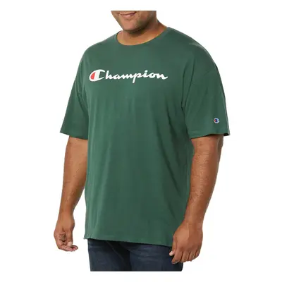 Champion mens Classic T-shirt Script Logo T Shirt Dark Green-y07718 Small US