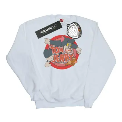 (3XL, White) Tom and Jerry Mens Classic Catch Sweatshirt