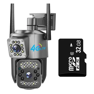 (4G version 32GB) Eu V380 Pro Wi-fi 4g Sim Card 4k 8mp Cctv Camera Outdoor Ip Security Camera Bi