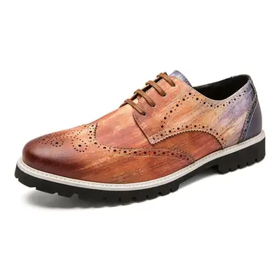 (multicolor, 45) New Men&apos;s Dress Leather Shoes Luxury Fashion Groom Wedding Shoes Men Itali