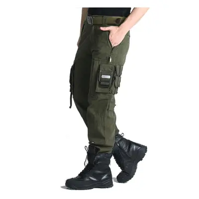 (army green, 34) Army Pants Men Us Security Swat Combat Tactical Cargo Pants Casual Cotton Airbo