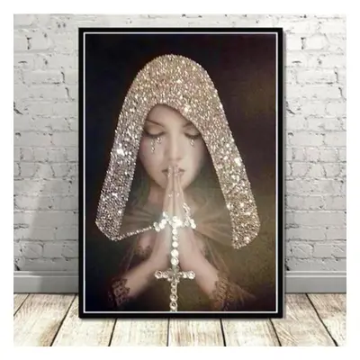 (60x80cm) Full 5d Diy Diamond Painting Praying Girl Diamond Embroidery Cross Stitch Kits Home De