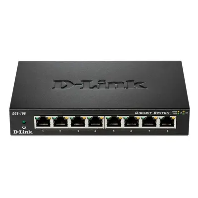 D-LINK - 8-Port Fast Ethernet Unmanaged Desktop Switch