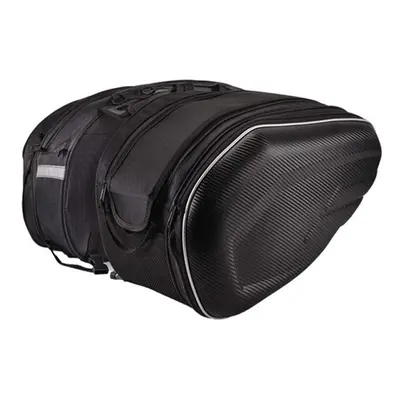 (PU Leather) Motorcycle Saddlebag Cycling Side Bag Universal Rear Storage Organizer 36-58l With 