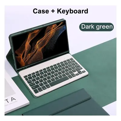 (dark green, galaxy tab a9) Bluetooth Keyboard Case For Samsung Galaxy Tab S8 Ultra 14.6 Inch 12