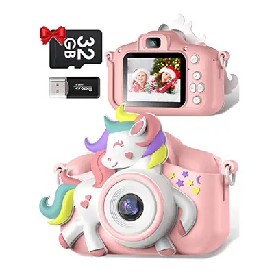 Kids Camera, Gofunly Kids Camera for Girls, 1080P HD 2.0 Inch Screen Kids Digital Camera with 32